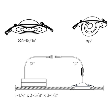 Pivot 4-Inch Flat Recessed LED Gimbal Light